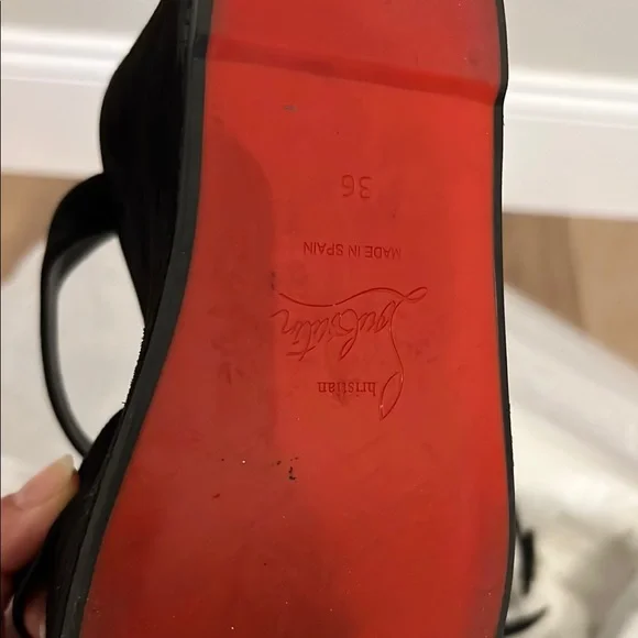 Christian Louboutin Black Women's Wedge Sandals